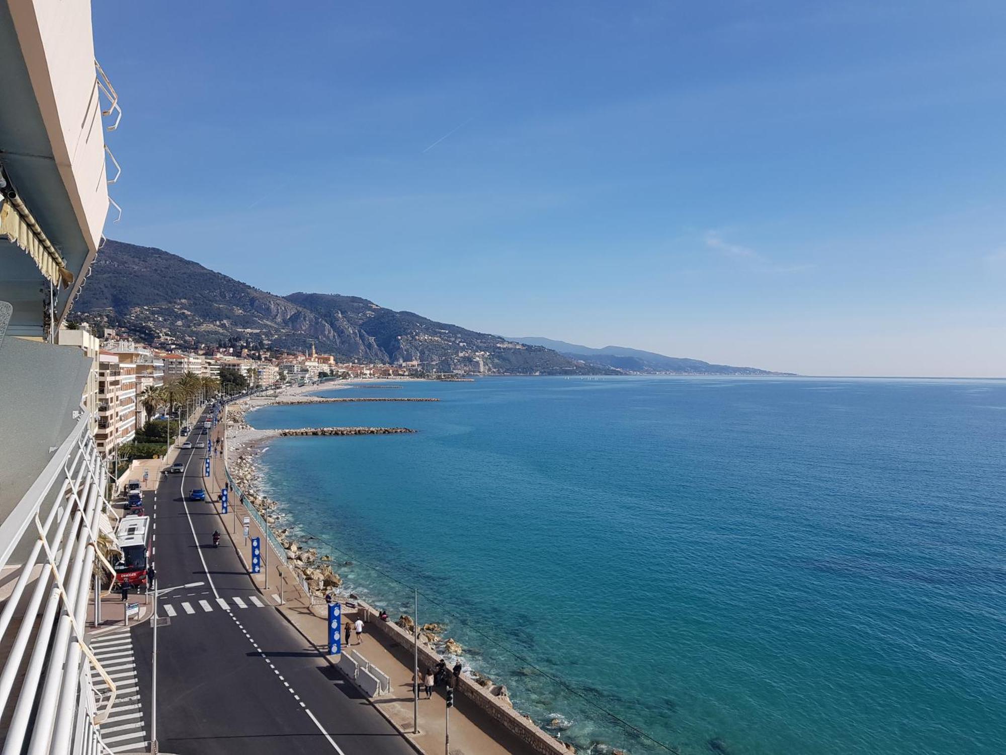 Menton Front Bord De Mer Cote D'Azur Florentina Sea View French Riviera Proche Monaco Montecarlo Superb Studio Eksteriør bilde
